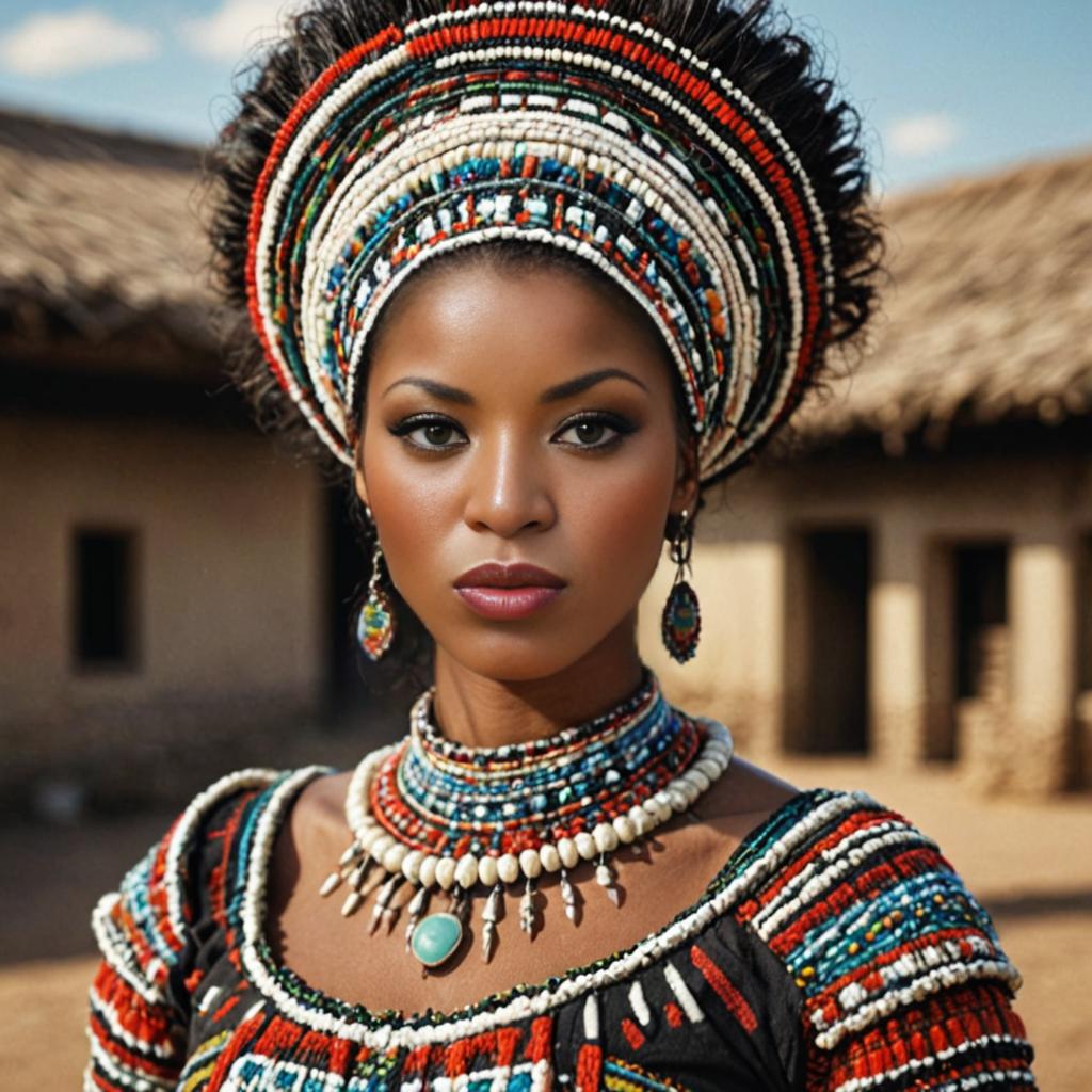 Elegant Woman in Traditional African Attire