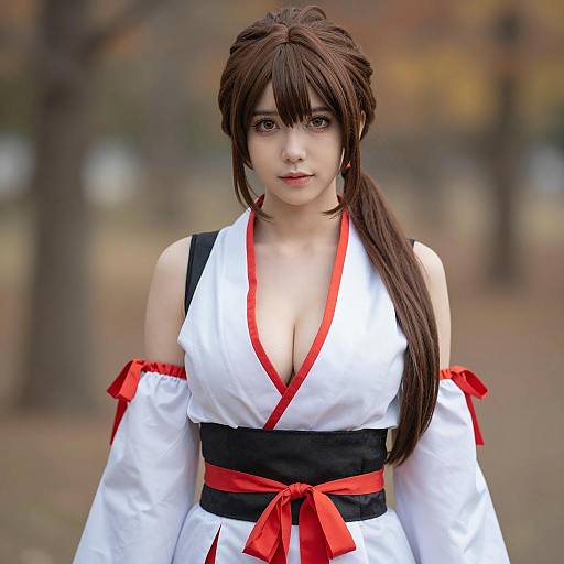 Kagero Fire Emblem Cosplay Woman Outdoor Autumn Portrait