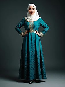 Woman in Islamic Outfit Full Body Modest Fashion Photo