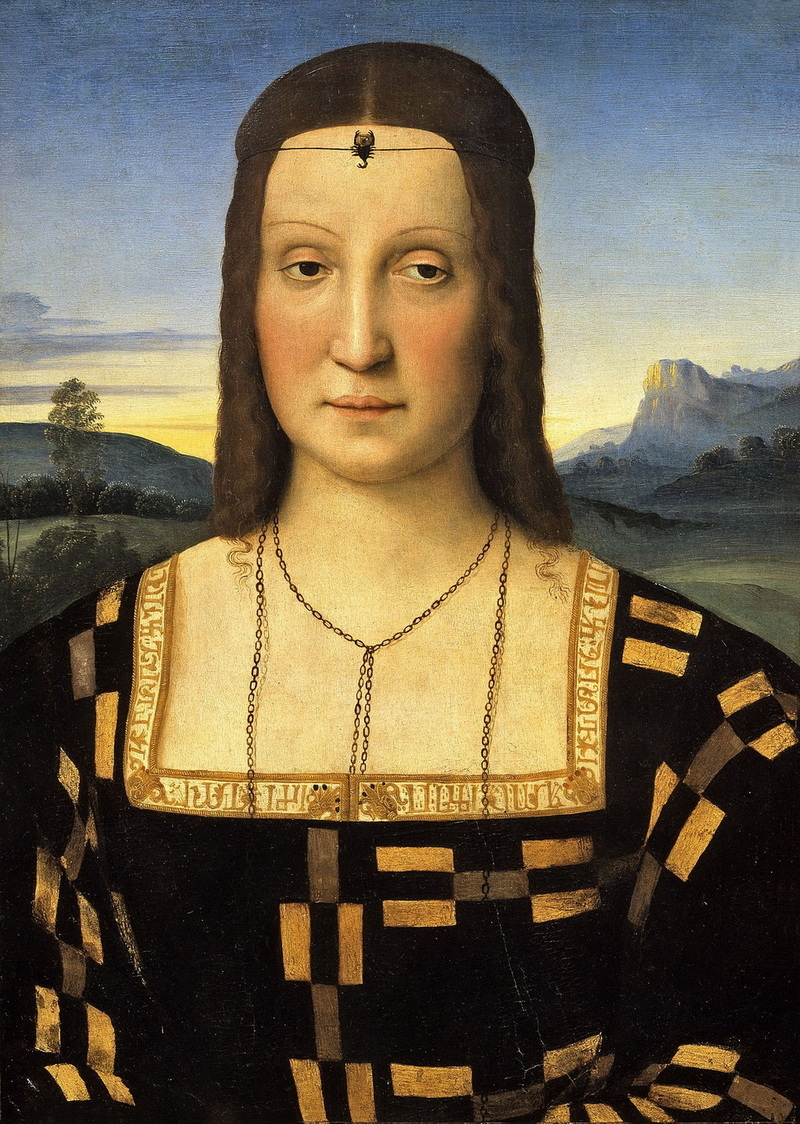 Raffaello Sanzio's Portrait of Elisabetta Gonzaga