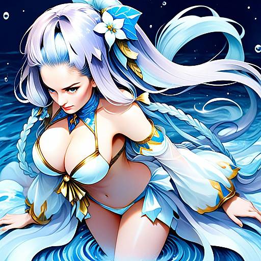 Morgan le Fay Water Princess Anime Fantasy Illustration