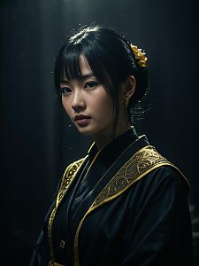 Realistic Shinobu Kocho Costume Cosplay Woman Portrait