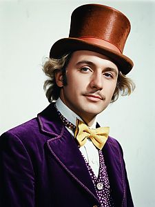 Photorealistic Portrait of Man in Willy Wonka Costume Studio Cinematic