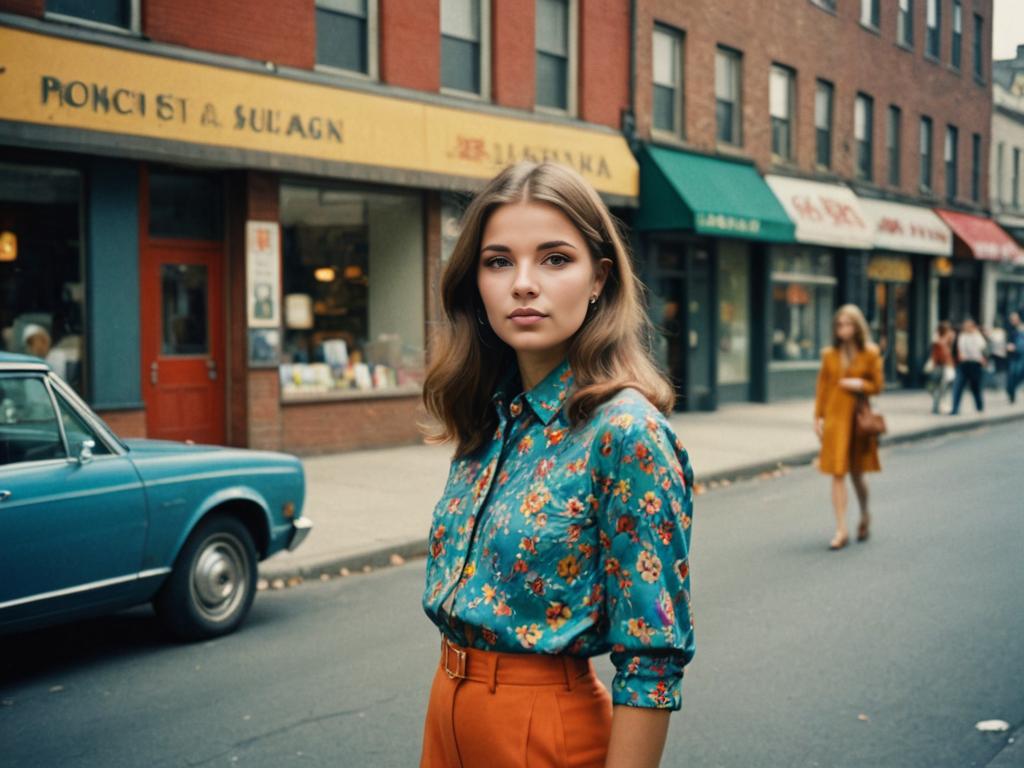 Young woman in streetwear with urban backdrop