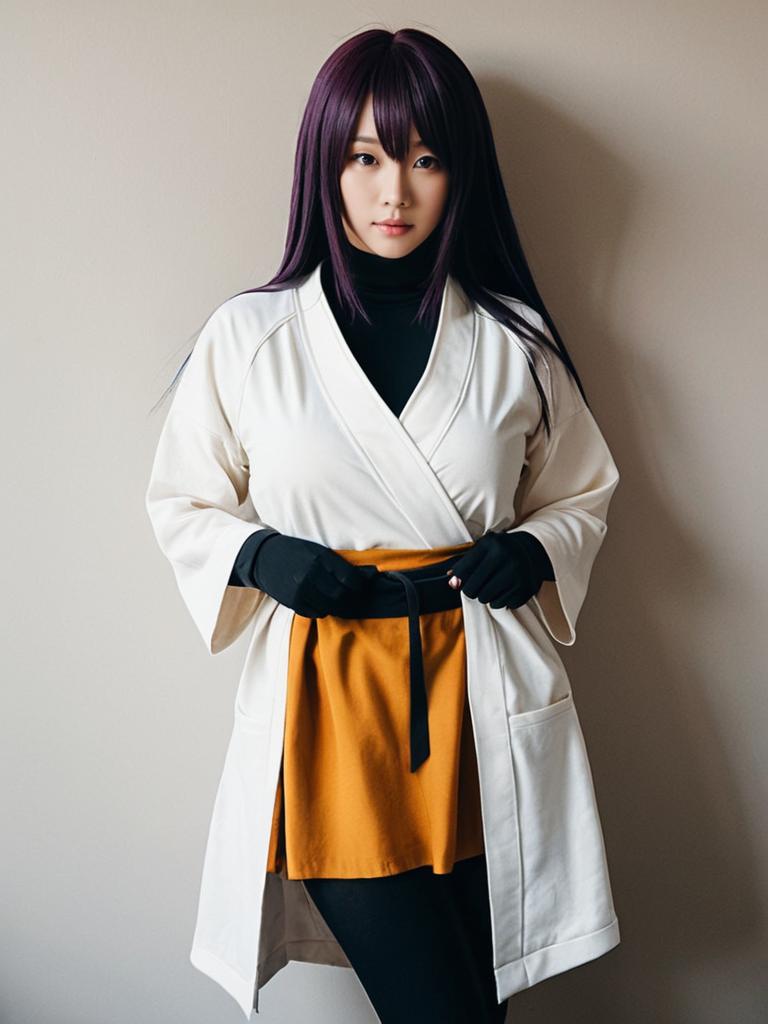 Sexy Cosplay Woman Wearing Yoruichi Shihouin Costume