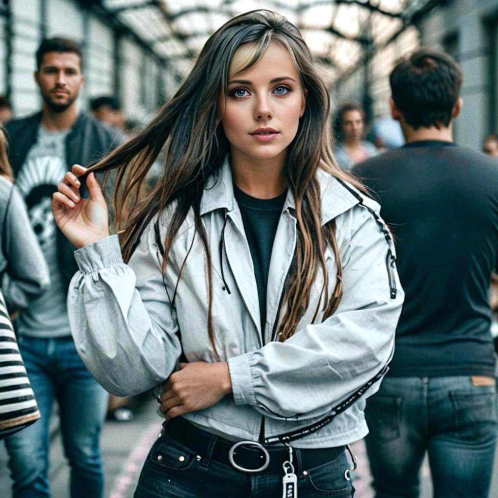 Fashionable Woman in Urban Setting