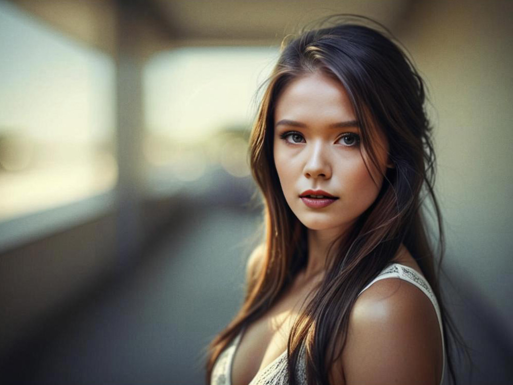 Close-up Portrait of a Young Woman