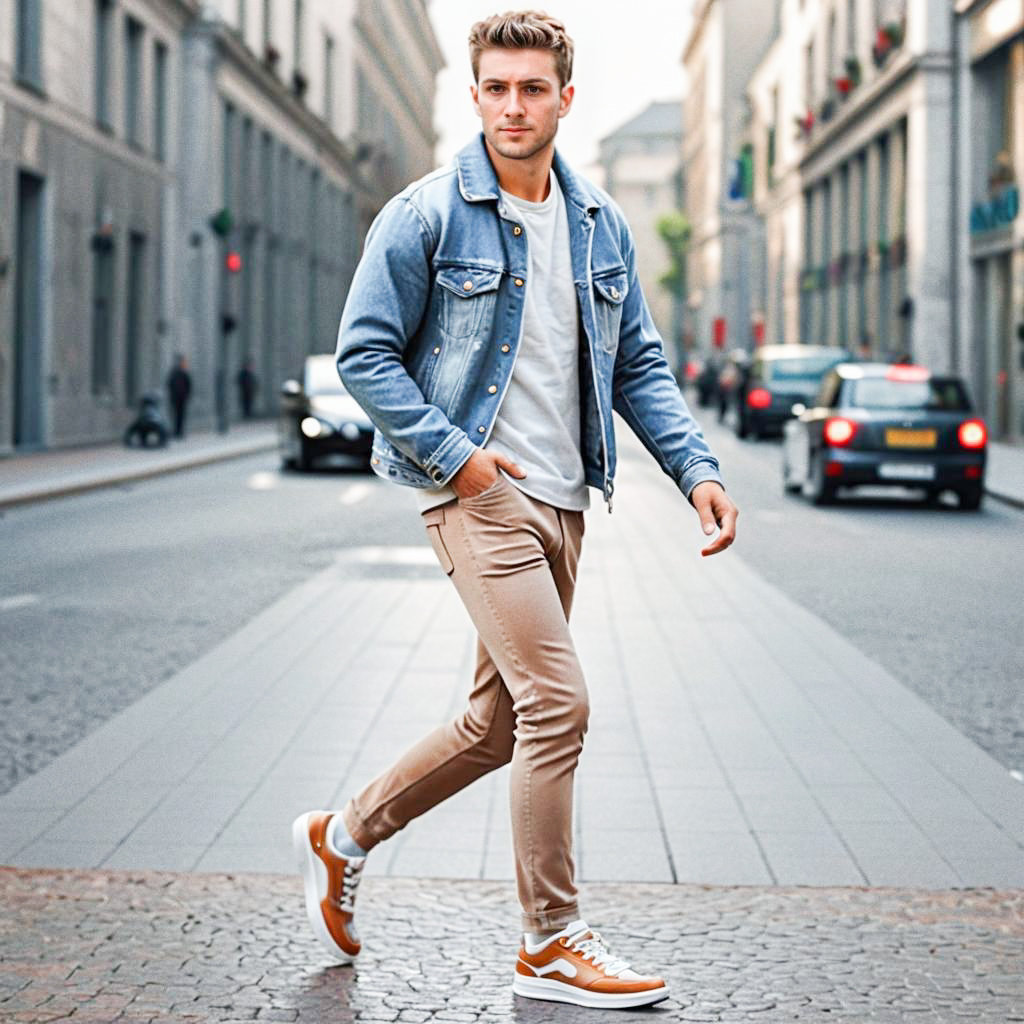 Stylish Young Man in Urban Fashion