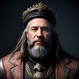 Distinguished Older Man in Medieval Attire