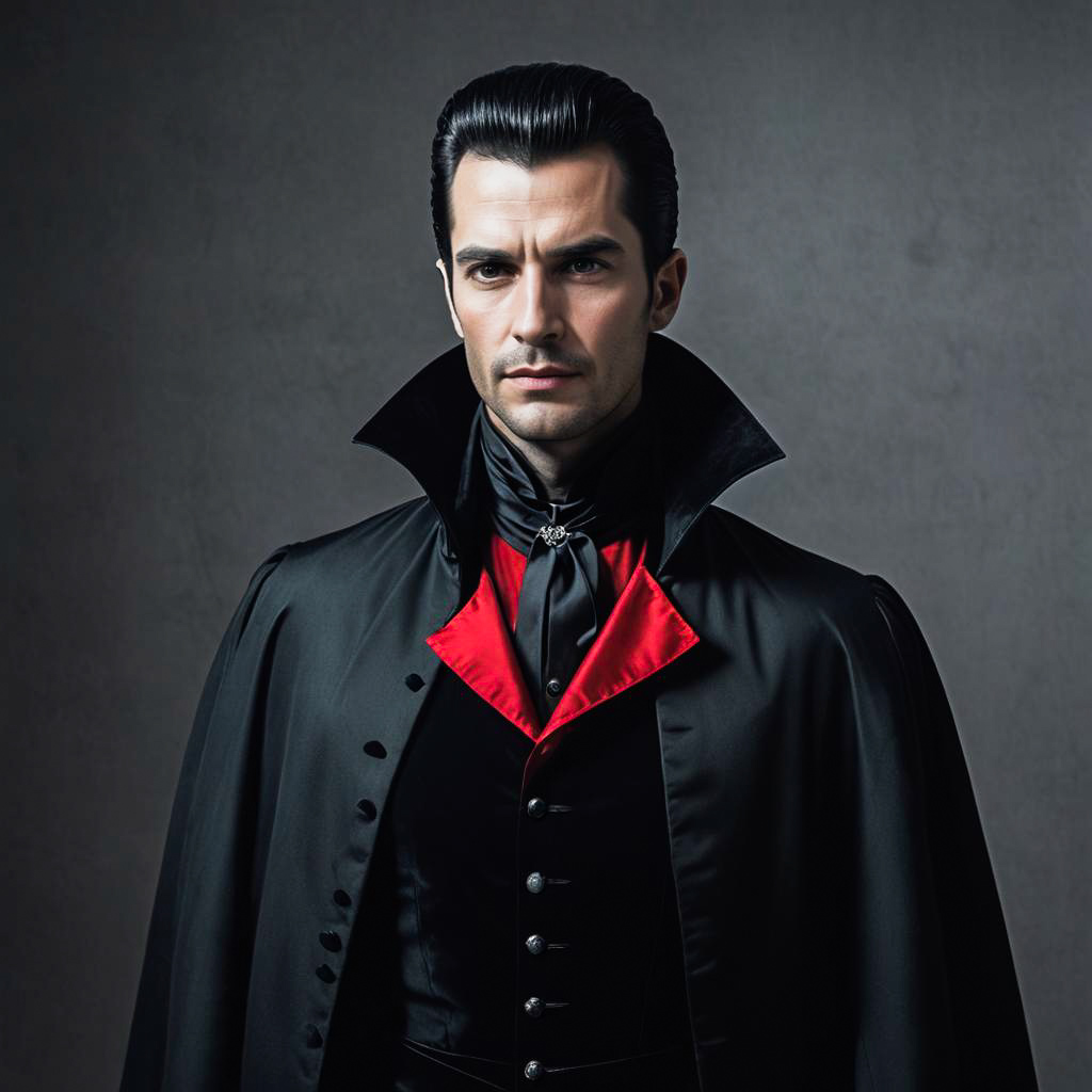 Striking Vampire Man in Classic Costume