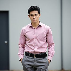 Young Man in Casual Business Attire