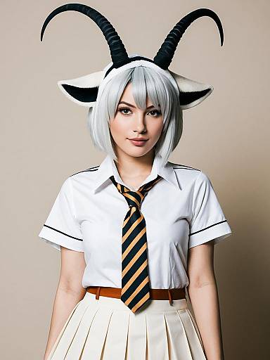 Kemono Friends Arabian Oryx Cosplay with Anime Style Costume