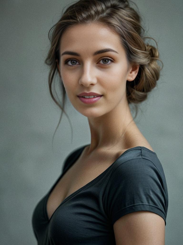 Young Woman Portrait with Natural Beauty