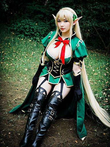 Arisa Shadowverse Cosplay Woman Elf Costume Outdoor Realistic