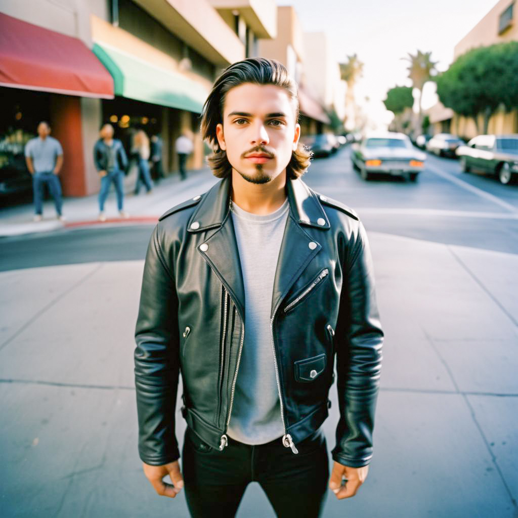 Stylish Young Man in Urban Scene