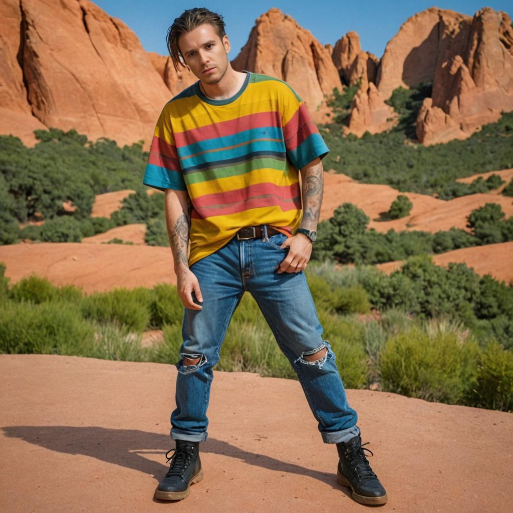 Stylish Man at Garden of the Gods, Colorado