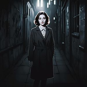 Mysterious Woman in Alleyway