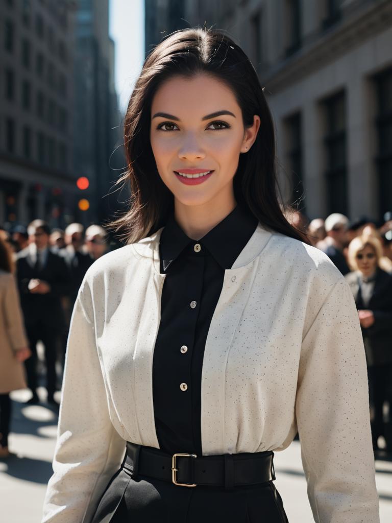 Olivia at New York Fashion Week in Frisbee-Inspired Outfit