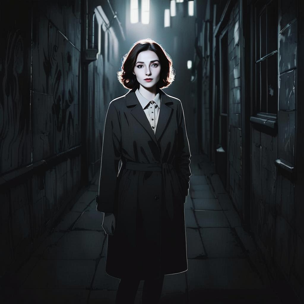 Mysterious Woman in Alleyway