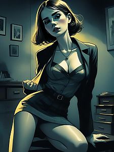 Stylish Woman in Dim Light