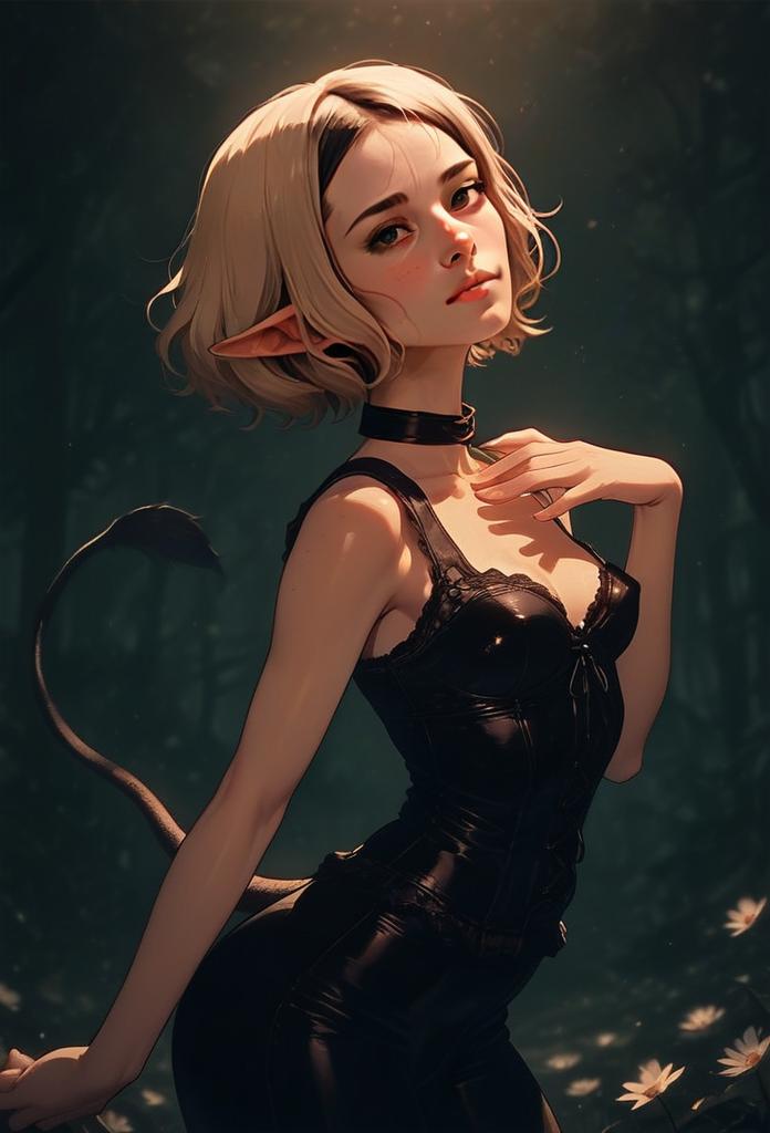 Fantasy Woman in Gothic Forest