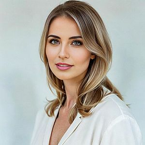 Elegant Woman Portrait with Natural Makeup
