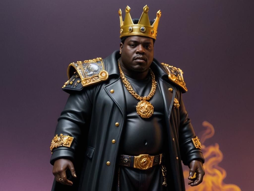 Notorious B.I.G. Resin Miniature with Crown