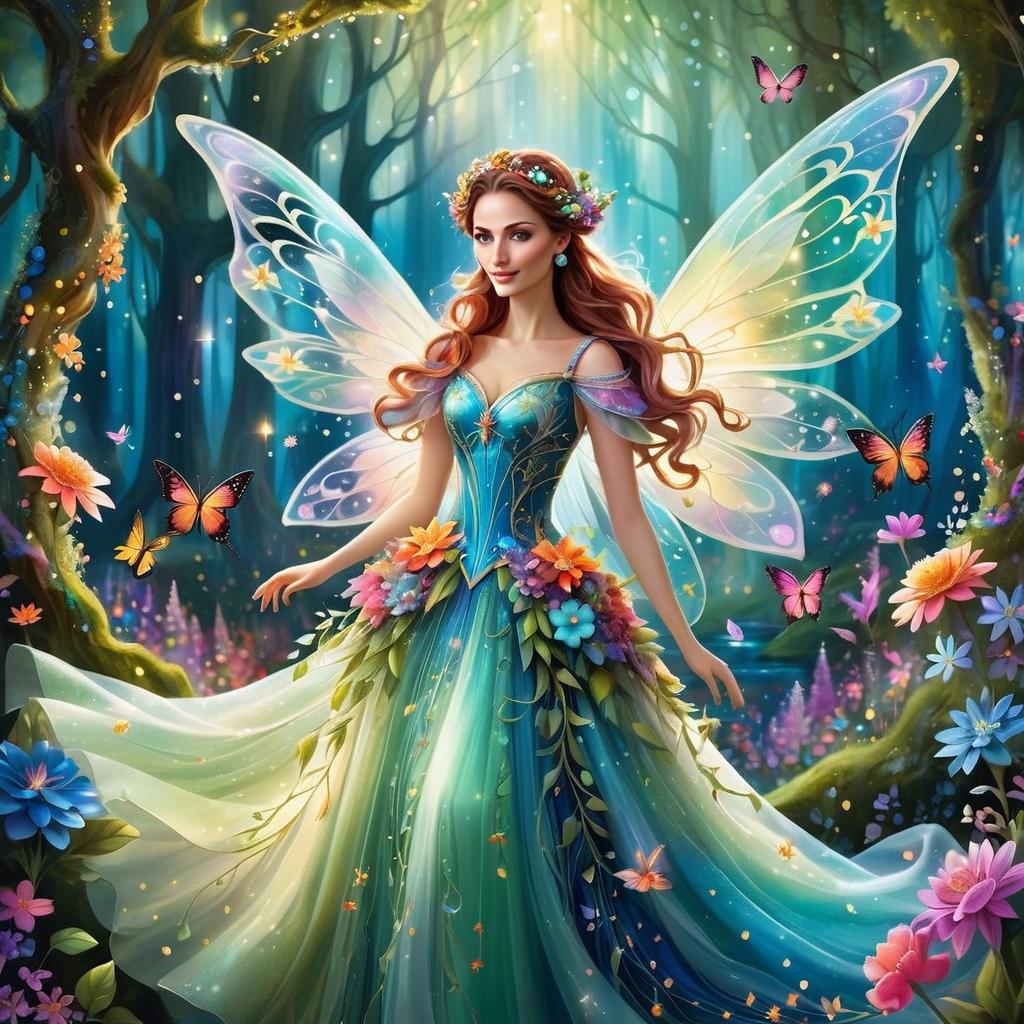 Magical Fairy in Enchanted Forest