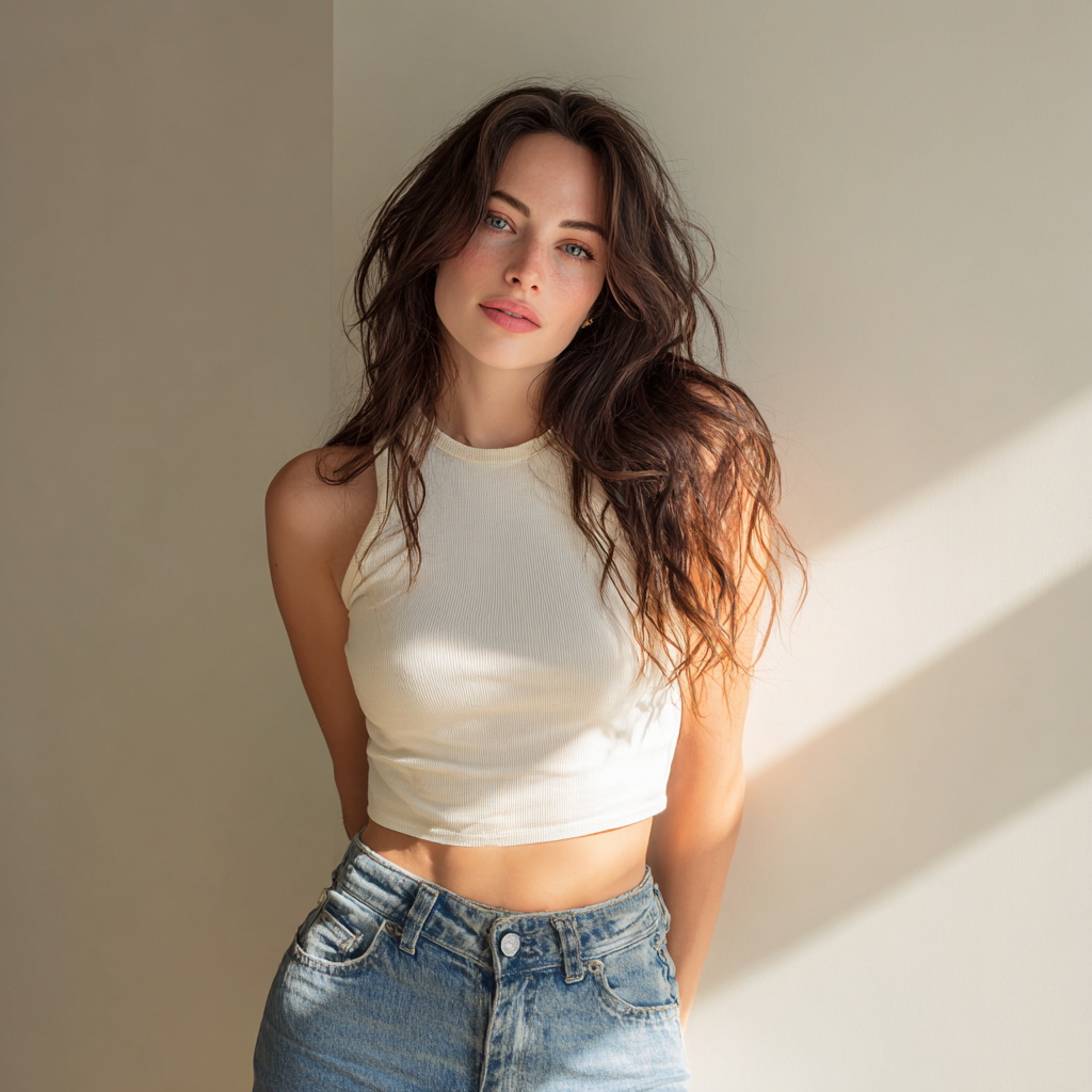 Young Woman in Casual Style Young Woman in Casual Style