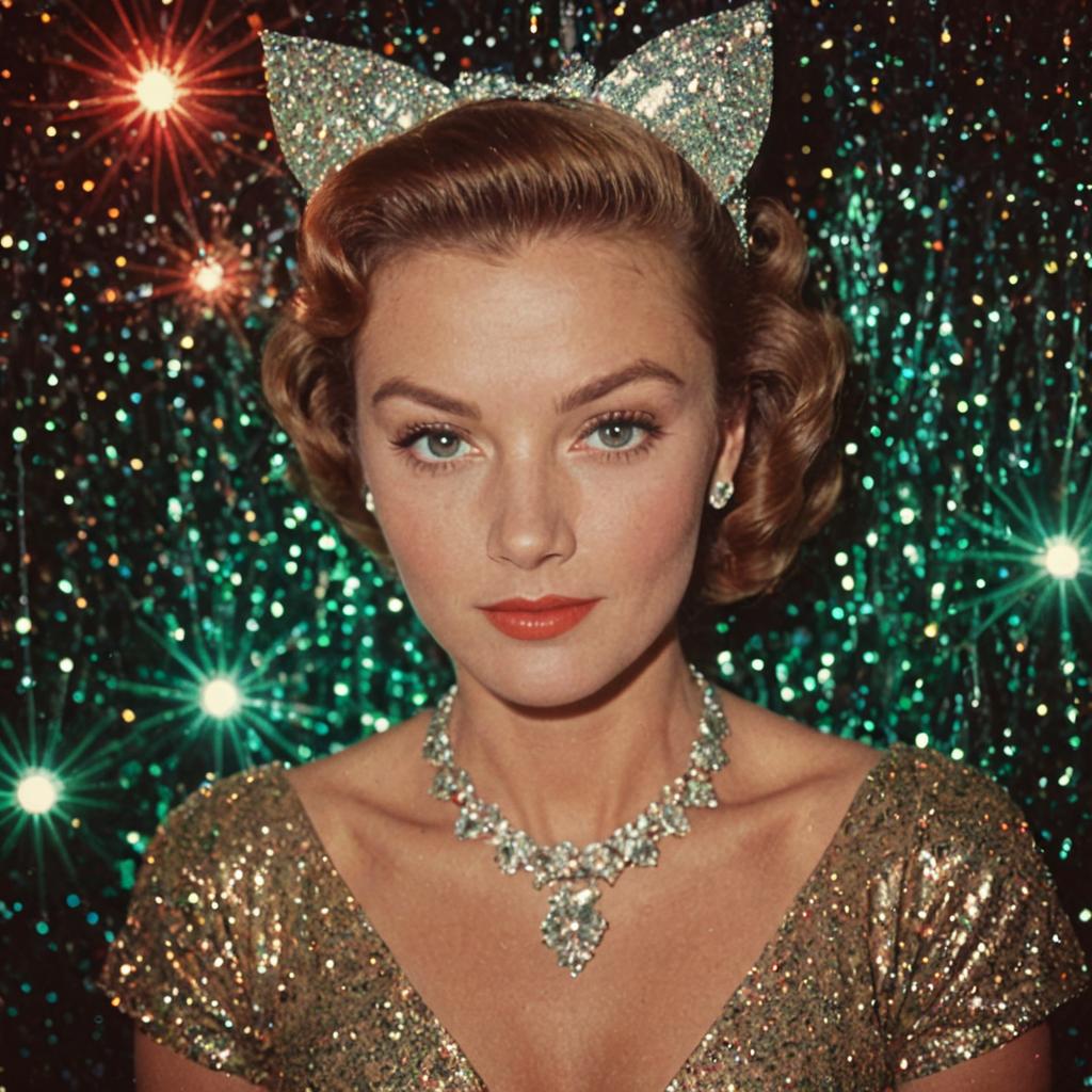 Glamorous Vintage Woman with Sparkling Headband