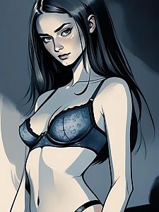 Elegant Portrait of Woman in Lingerie