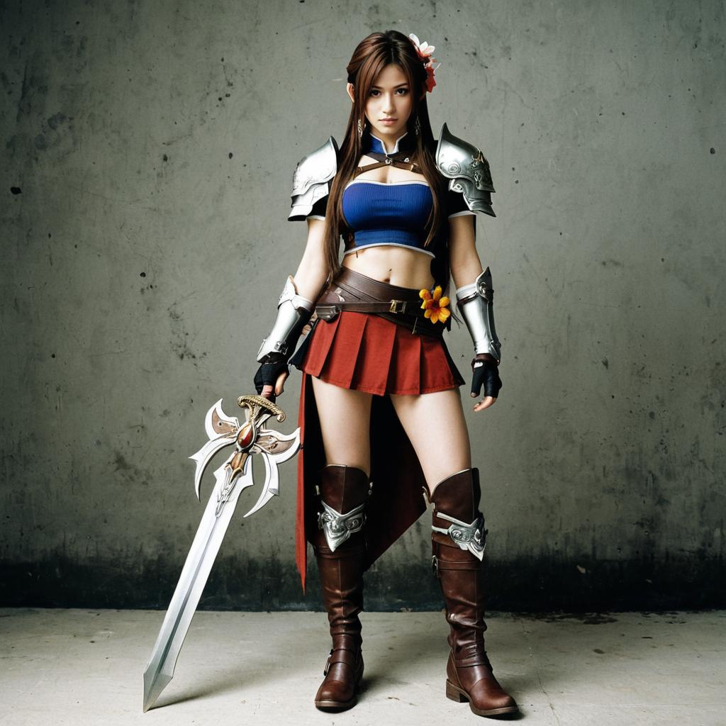 Tifa Lockhart Final Fantasy Costume Cosplay with Sword and Armor Tifa Lockhart Final Fantasy Costume Cosplay with Sword and Armor