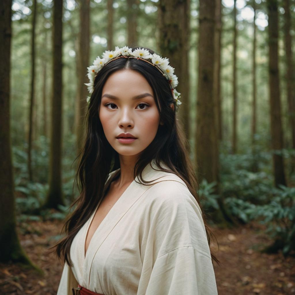 Princess Mononoke Inspired Portrait in a Lush Forest