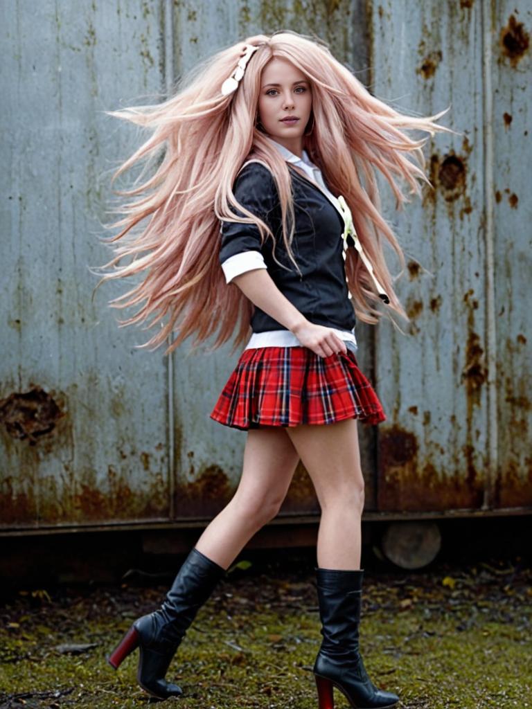 Vibrant Junko Enoshima Cosplay