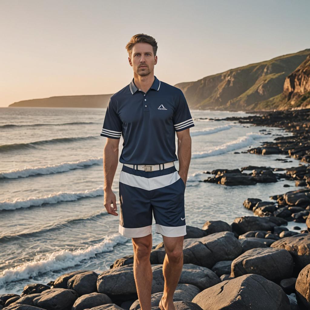 Artistic Man by Rocky Shoreline