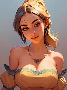 Portrait of a Young Woman in Yellow Dress