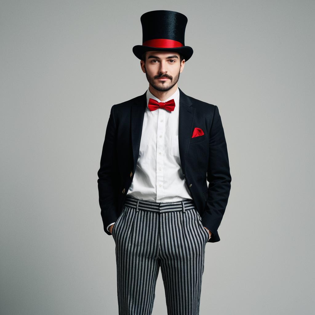 Stylish Man in Vintage Formal Attire