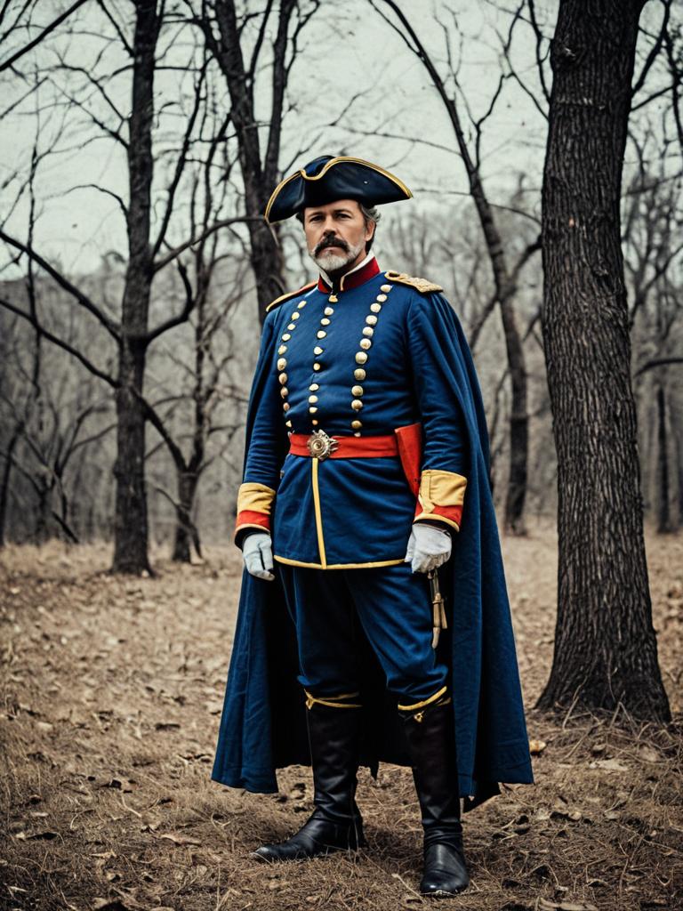 19th Century Military Man in Forest 19th Century Military Man in Forest