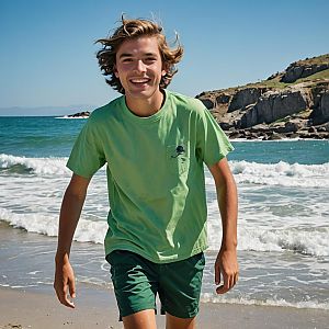 Young Man on Sunny Beach