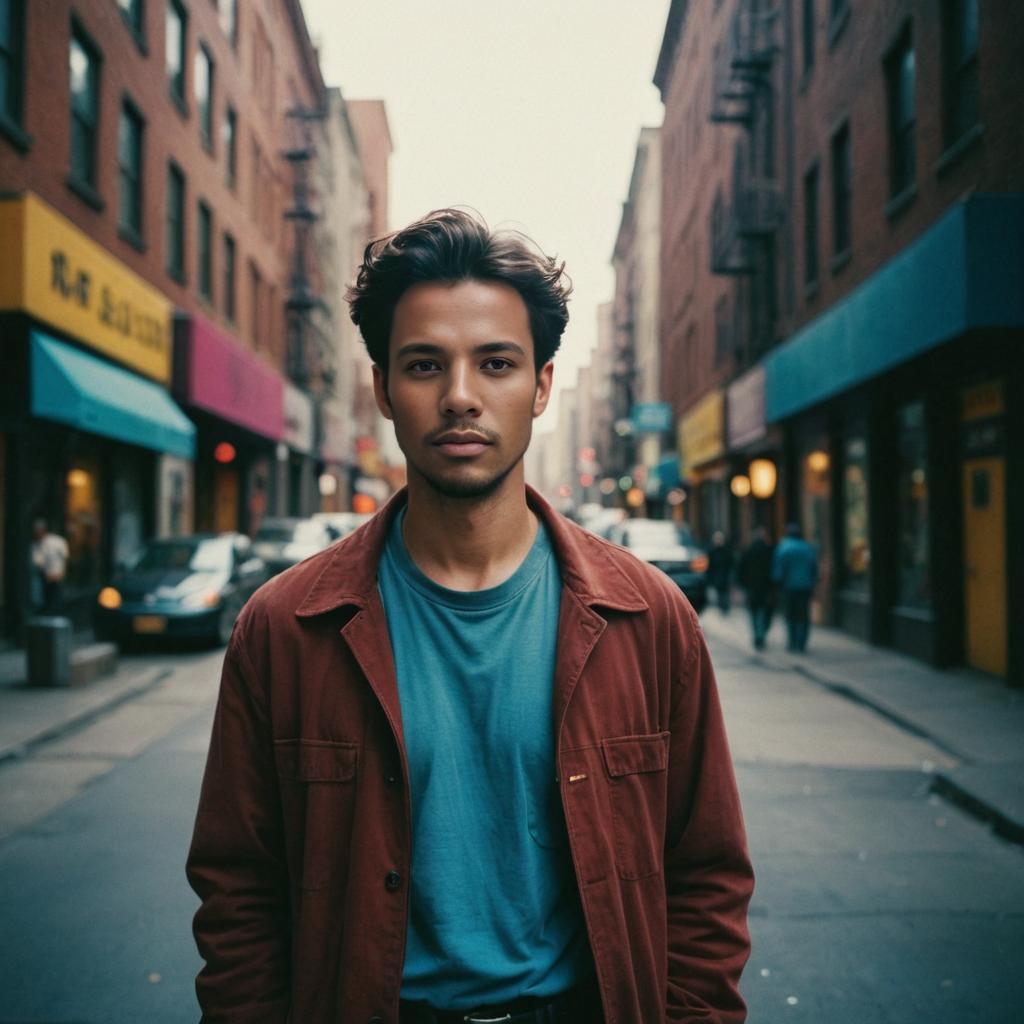 Confident Man in Urban Scene