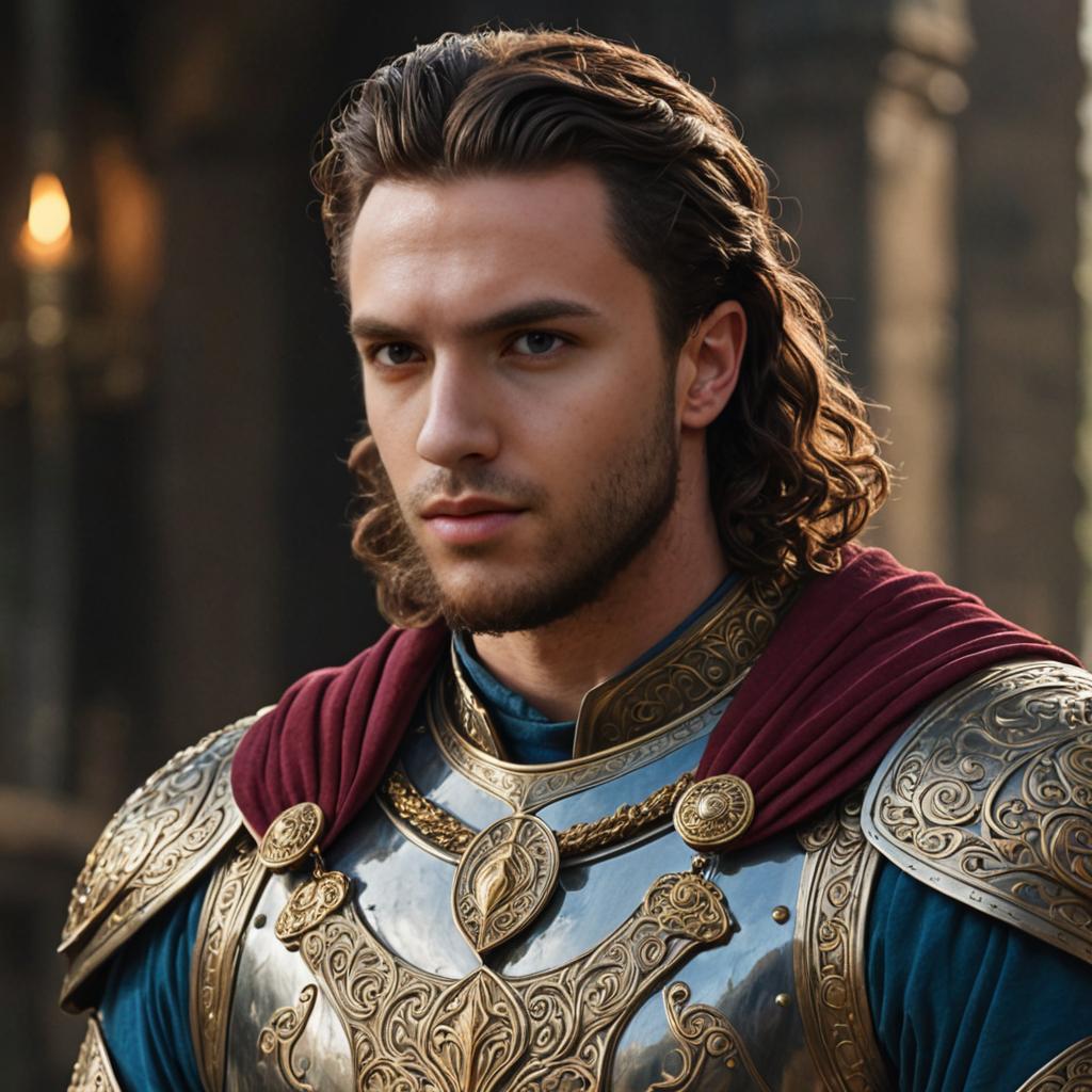 Aaron Taylor-Johnson as King Arthur in Medieval Armor