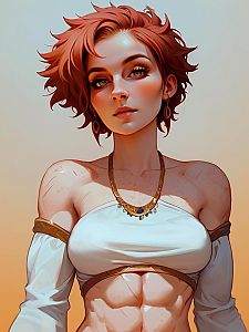 Confident Young Woman with Red Hair