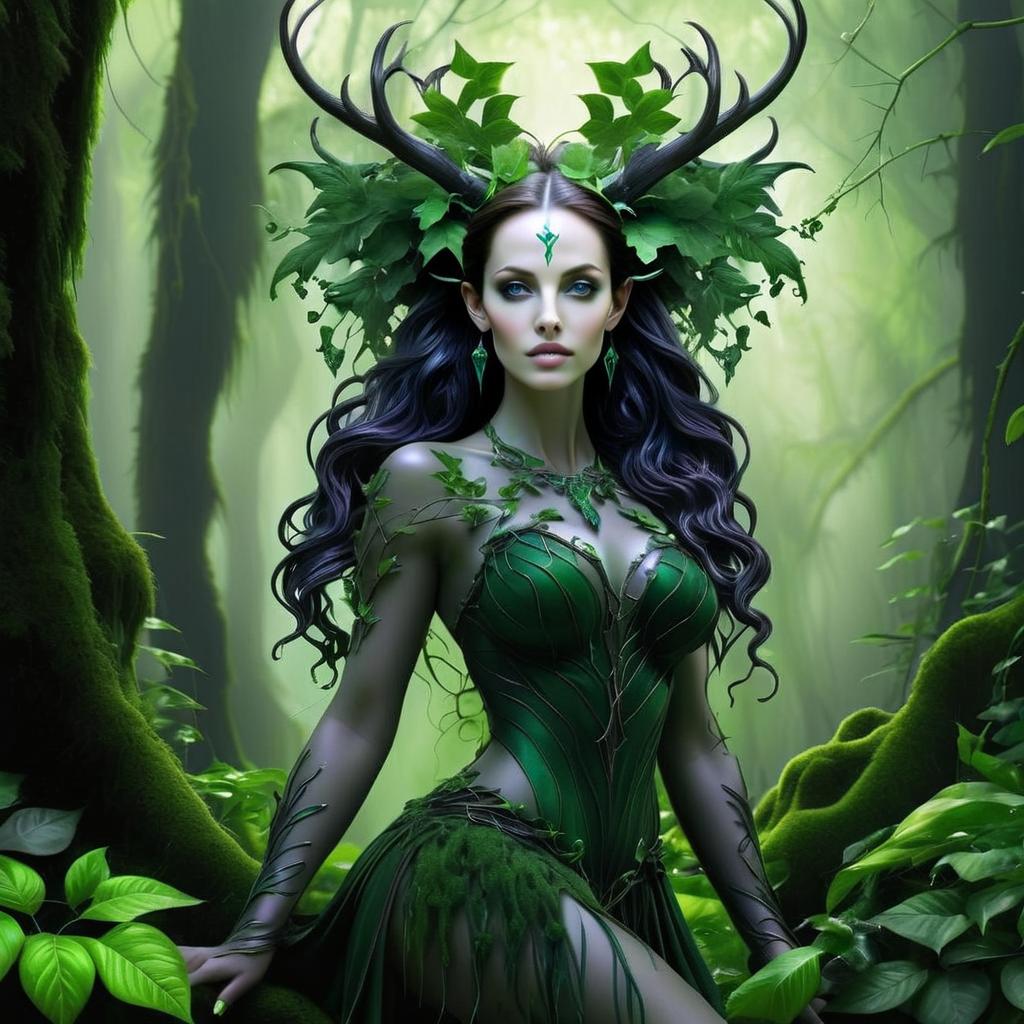 Mystical Woman in Enchanted Forest Mystical Woman in Enchanted Forest