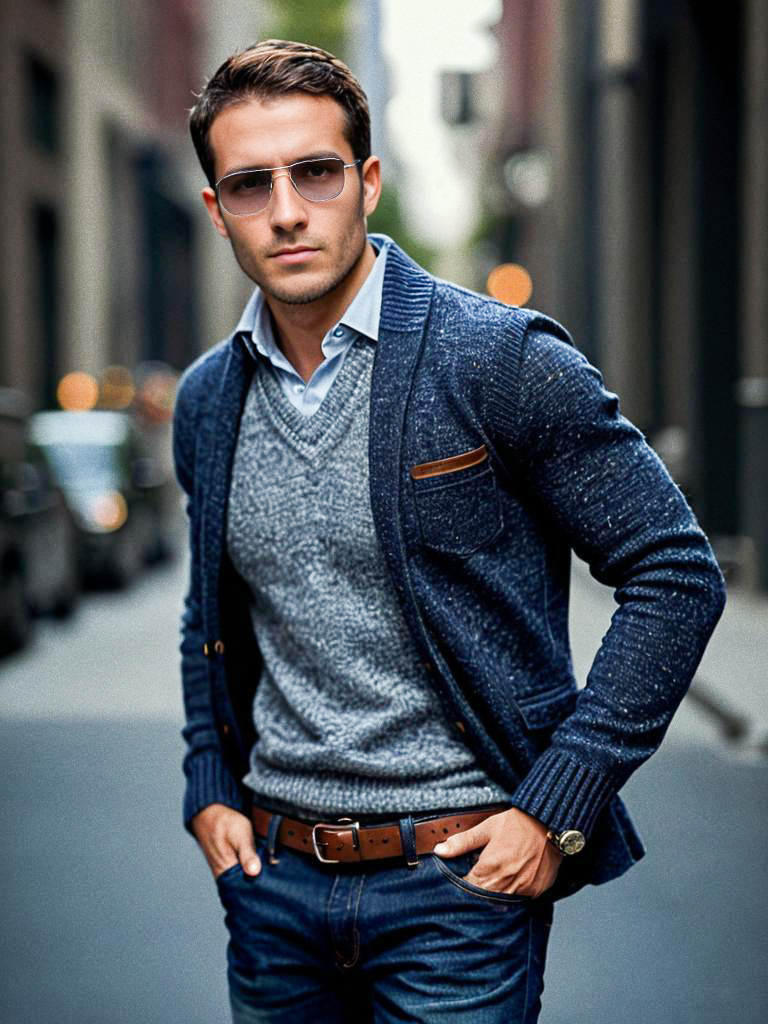 Stylish Confident Man in Urban Setting