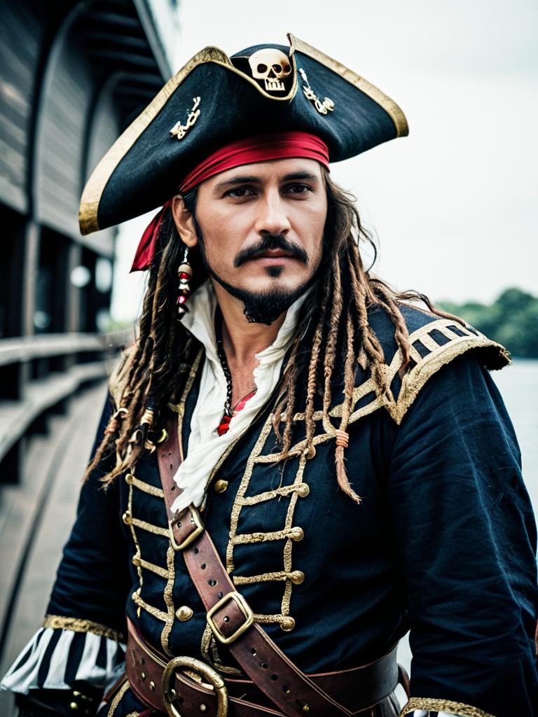 Elaborate Pirate Costume Portrait