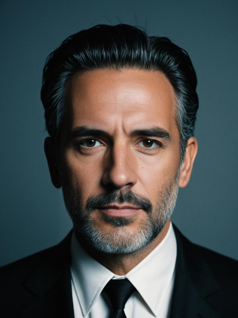 Confident Middle-Aged Man in Suit