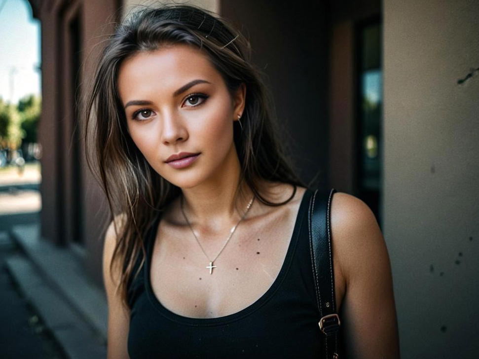 Confident Young Woman in Urban Setting