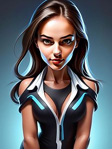 Futuristic Woman Portrait