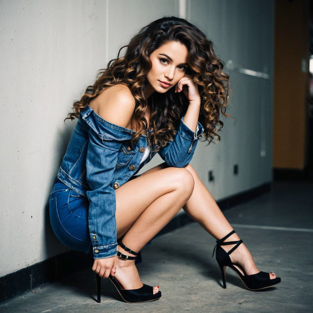 Stylish Young Woman in Urban Setting