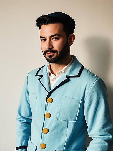 Photorealistic Man in Tintin Costume Comic Cosplay Portrait